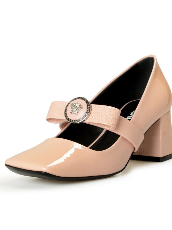 Versace Shoes - Versace Women's Silver Medusa Head Patent Leather Pumps Shoes US 6 IT 36